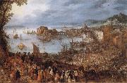 Jan Brueghel The Elder Great Fish-Market oil painting artist